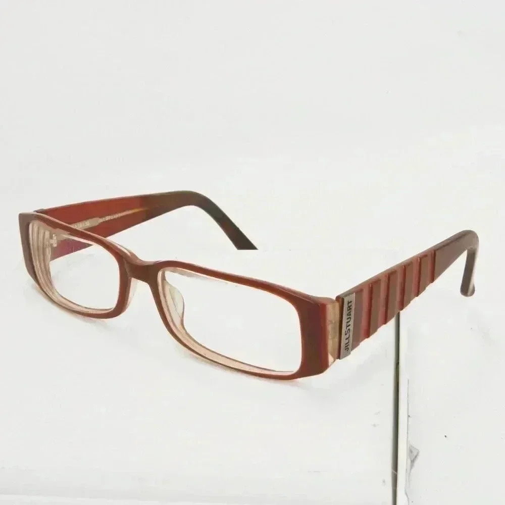 Vintage Y2K Jill Stuart Pink Red Rectangle Frame Glasses